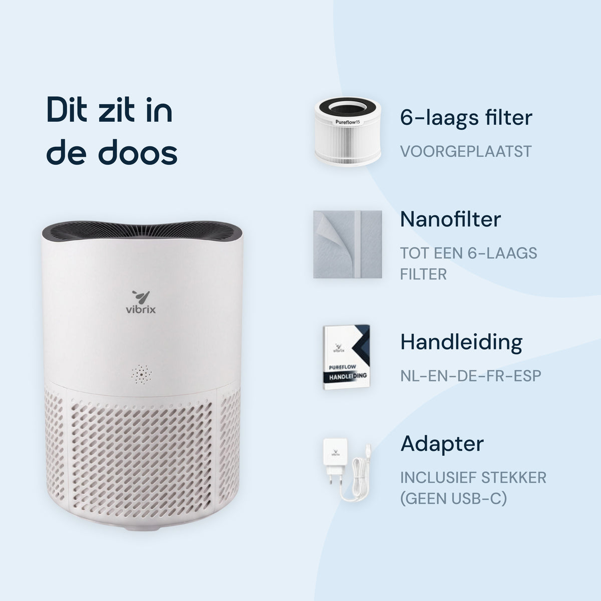 Vibrix PureFlow50 Luchtreiniger