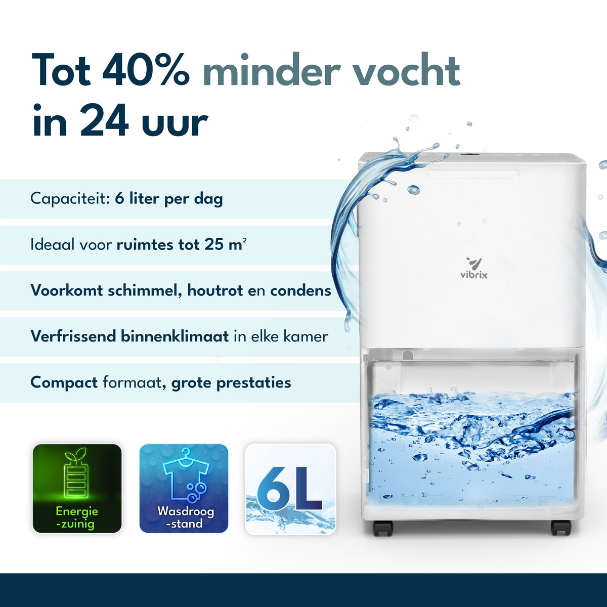 Vibrix DF6 Luchtontvochtiger (Tweedehands)