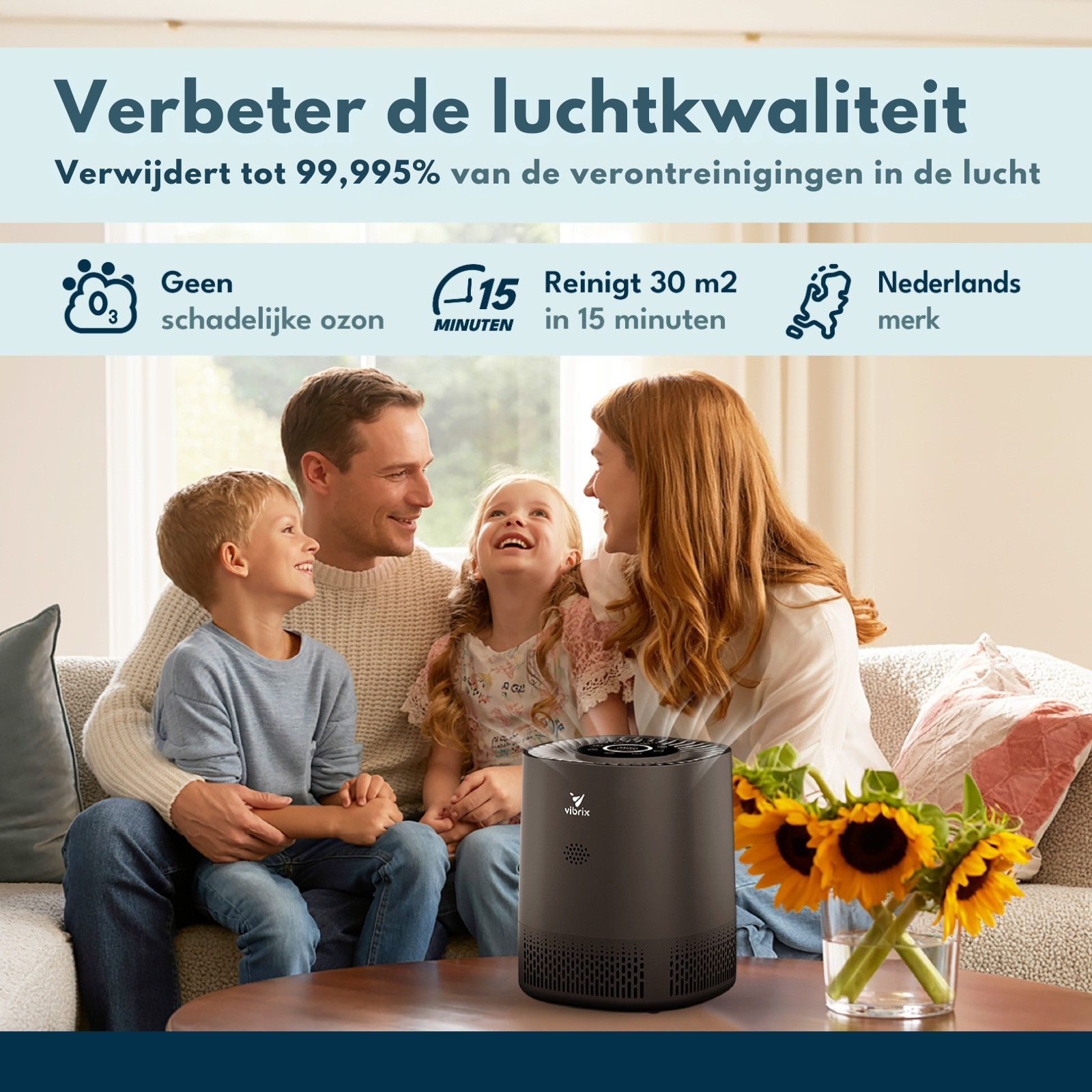 Vibrix PureFlow15 Pro luchtreiniger