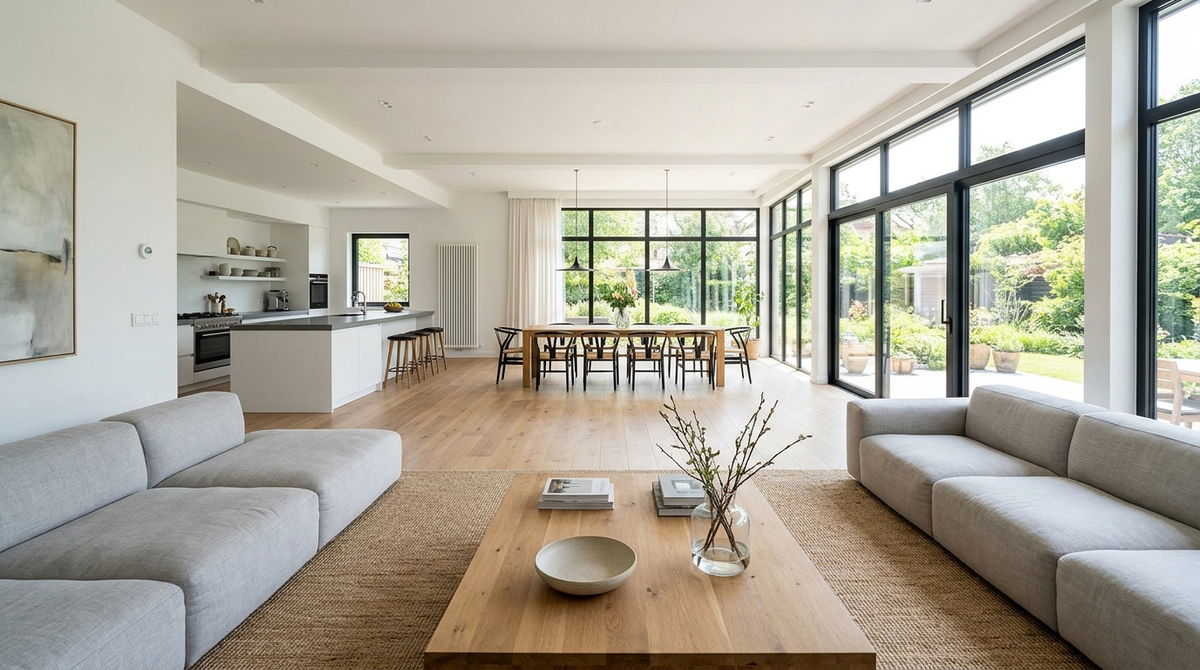 Voor open leefruimtes tot 70 m²