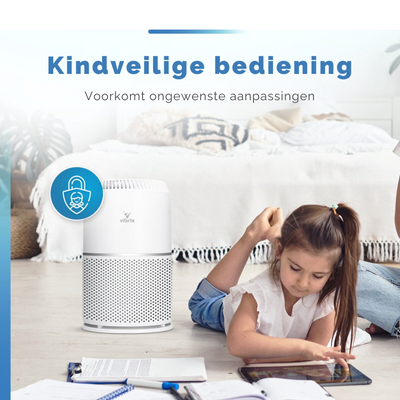 Vibrix Luchtreiniger Woonkamer - 50 m2 - HEPA Filter - Ionisator - Luchtfilter - Air Purifier - Air Cleaner - Vortex20 - CADR 275m3/h