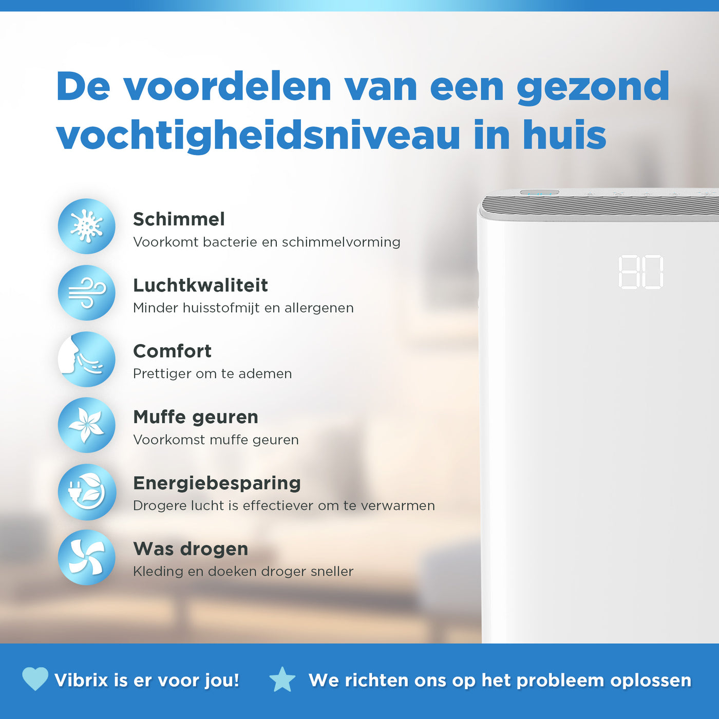 VIbrix DryFlow20 - Ontvochtiger + luchtreiniger