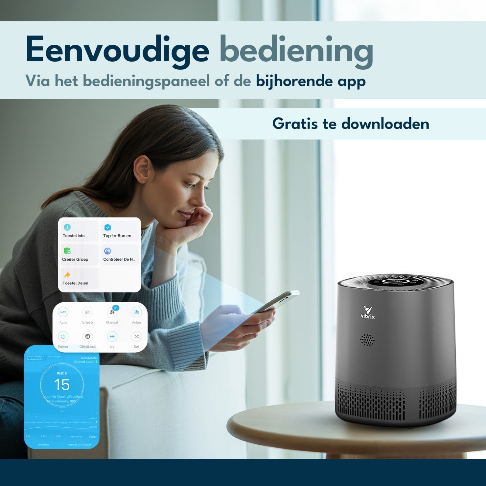 Vibrix PureFlow15 Pro luchtreiniger