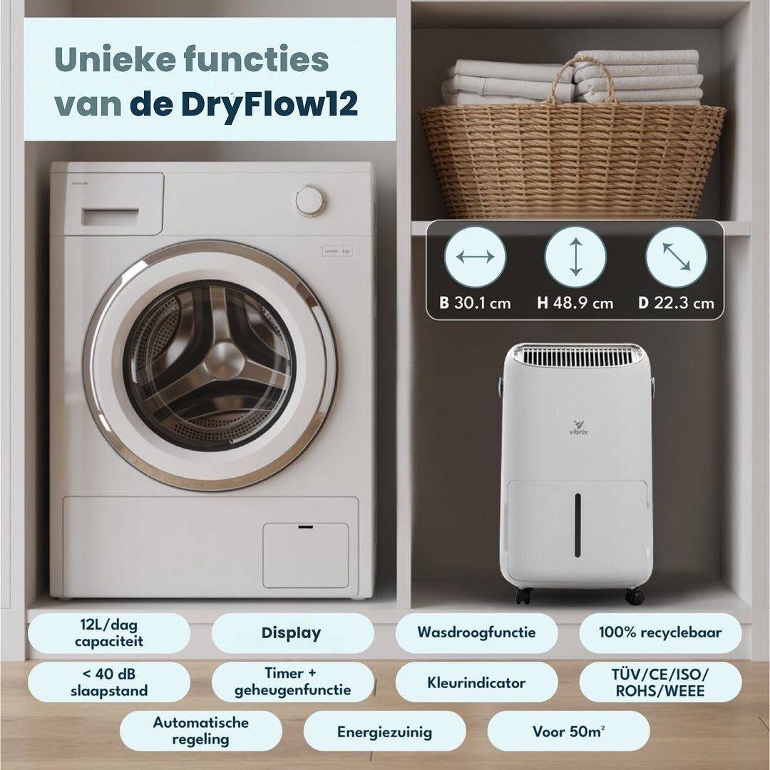 Vibrix DryFlow12 Luchtontvochtiger