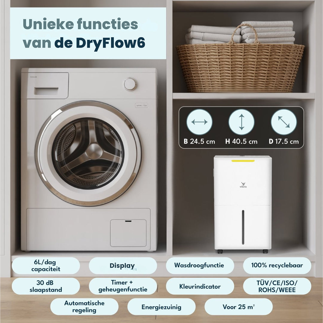Vibrix DryFlow6 Luchtontvochtiger