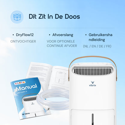 Vibrix DryFlow12 luchtontvochtiger inhoud doos