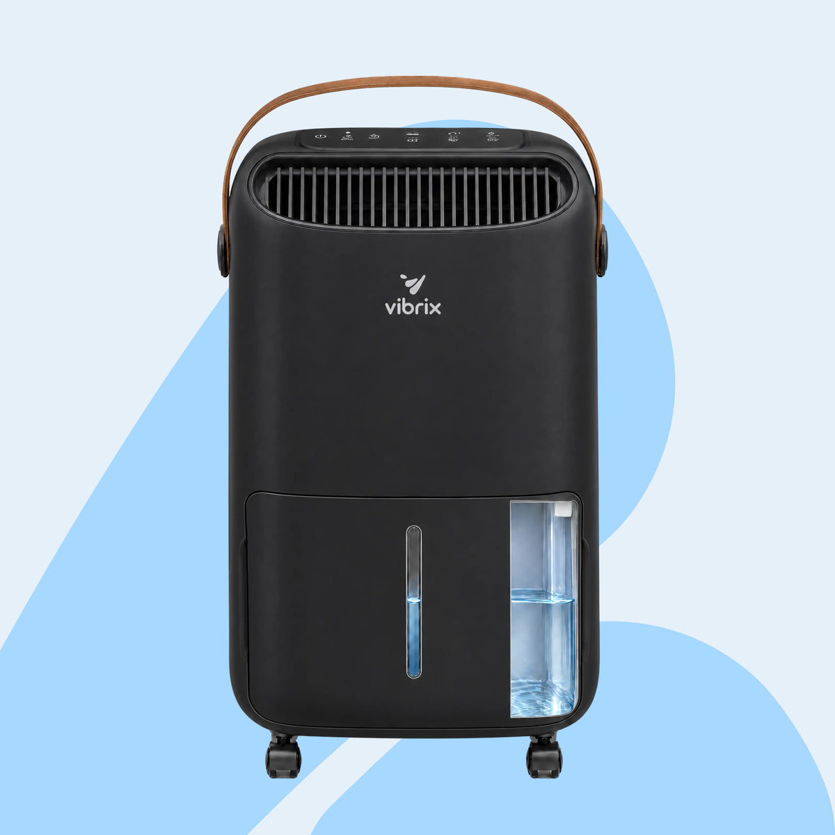 Vibrix DryFlow12 Pro luchtontvochtiger vooraanzicht watertank