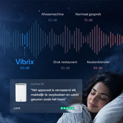 Vibrix DryFlow20 luchtontvochtiger stil 50 dB