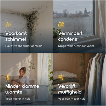 Vibrix DryFlow20 luchtontvochtiger tegen schimmel condens