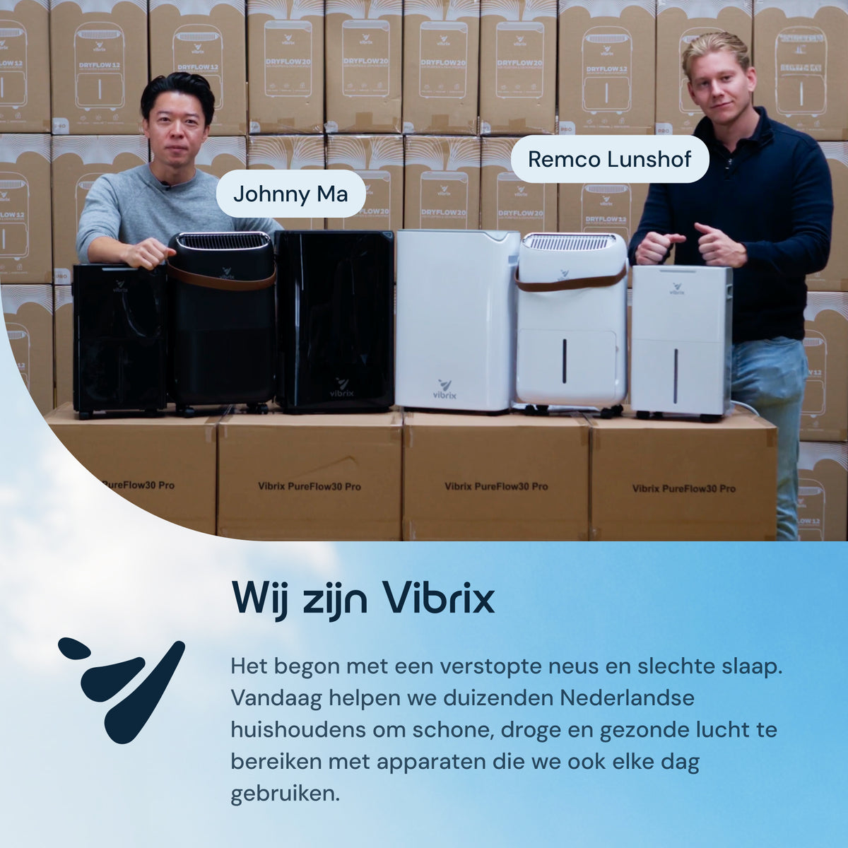 Vibrix DryFlow20 luchtontvochtiger over Vibrix