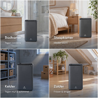 Vibrix DryFlow20 Pro luchtontvochtiger badkamer slaapkamer kelder zolder