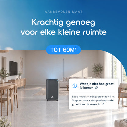 Vibrix DryFlow20 Pro luchtontvochtiger tot 60 m²
