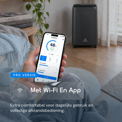 Vibrix DryFlow20 Pro luchtontvochtiger wifi app