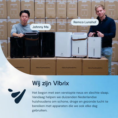 Vibrix DryFlow20 Pro luchtontvochtiger over Vibrix