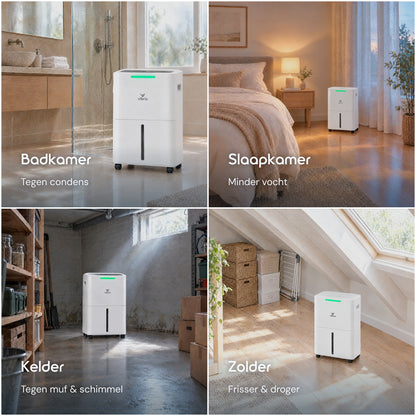 Vibrix DryFlow6 luchtontvochtiger badkamer slaapkamer kelder zolder