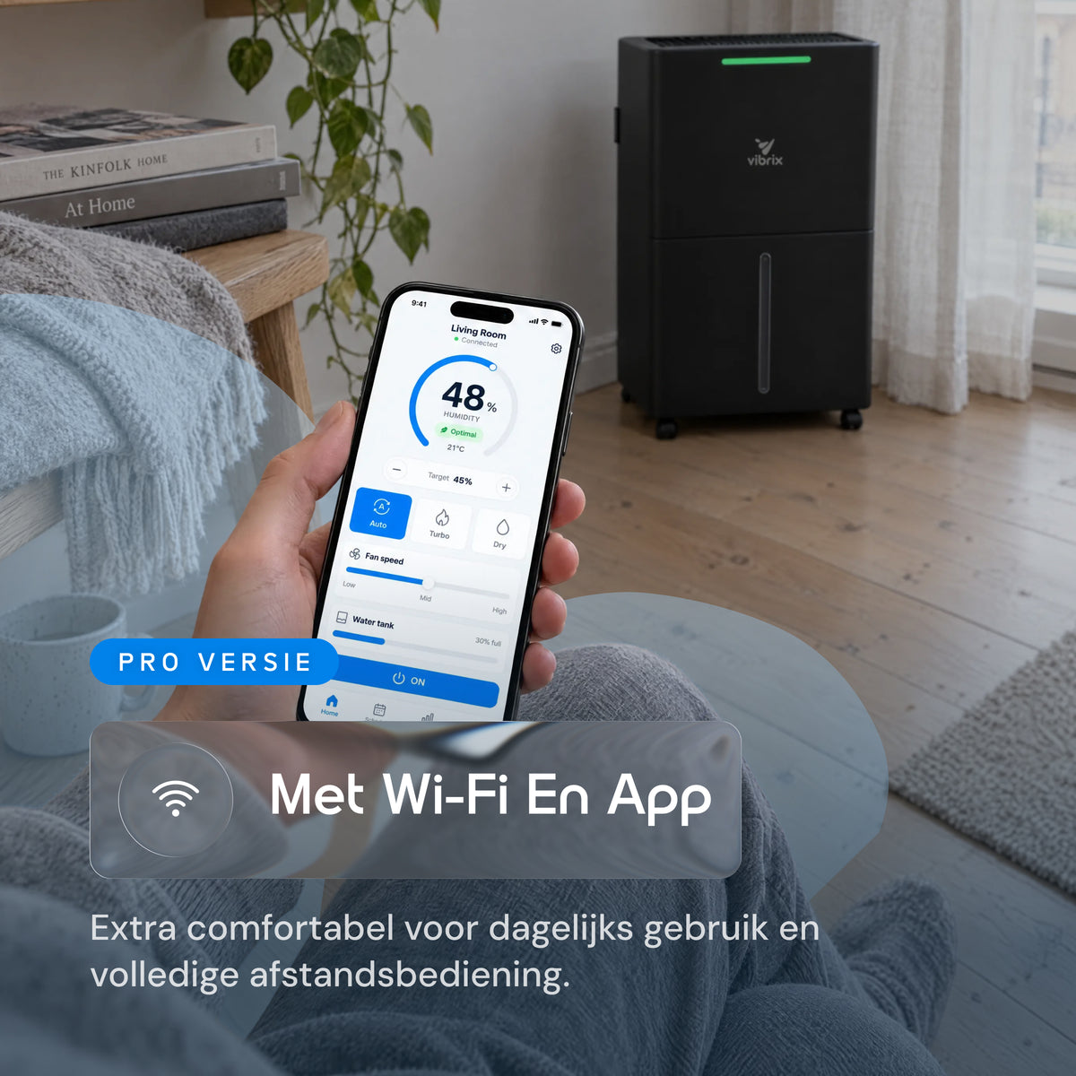 Vibrix DryFlow6 Pro luchtontvochtiger wifi app