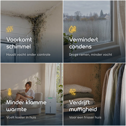 Vibrix DryFlow6 Pro luchtontvochtiger tegen schimmel condens
