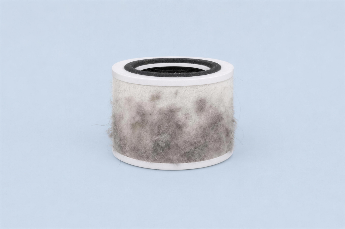 Vibrix PureFlow15 filter na 4 weken vuil