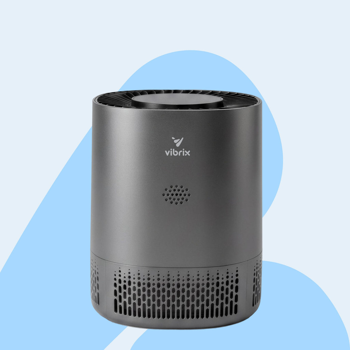 Vibrix PureFlow15 Pro luchtreiniger in donkergrijs, vooraanzicht