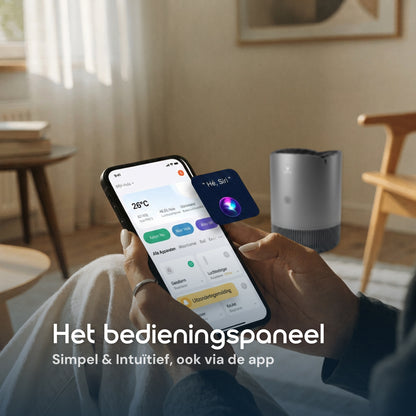 Vibrix PureFlow30 Pro luchtreiniger bediening via app